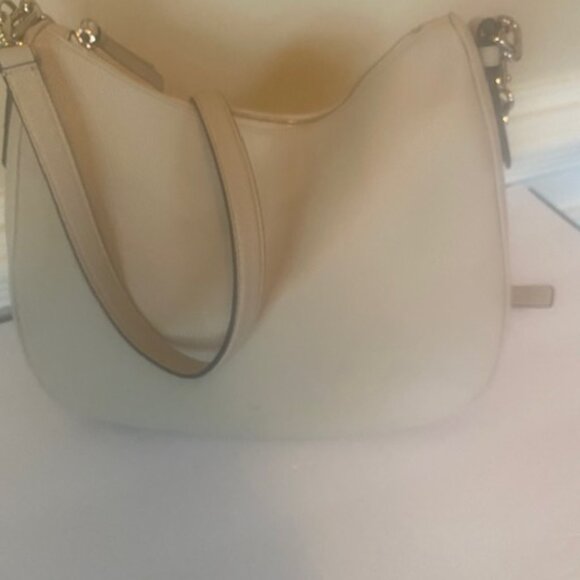 Kate Spade Cobble Hill Finley Cream Hobo Purse Shoulder Bag Soft Pebbled Leather - Picture 8 of 9